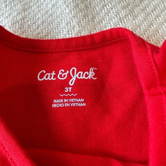 Cat & Jack Red and White Toddler Top and Leggings Size 3T Valentines - Picture 3 of 4